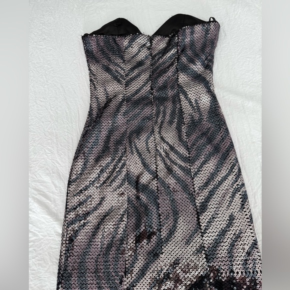 Va Va Voom Black and Silver Sequin Mini Dress - Picture 2 of 3